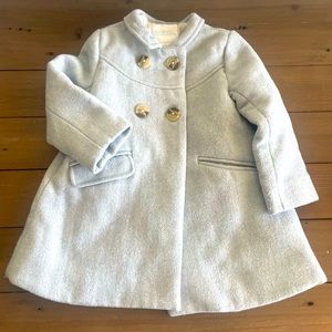 Edgehill Collection little girls wool coat (Size 2/3) Light blue.